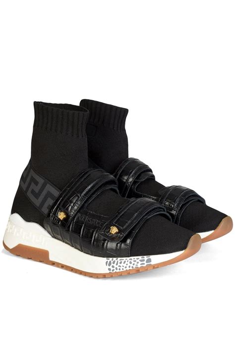 versace touch strap mid-top trainers|Versace sneakers for men.